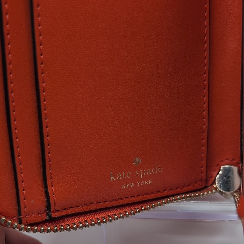 KATE SPADE Grove Street Anita Double Zip Wristlet Wallet in Orange - Picture 13 of 14